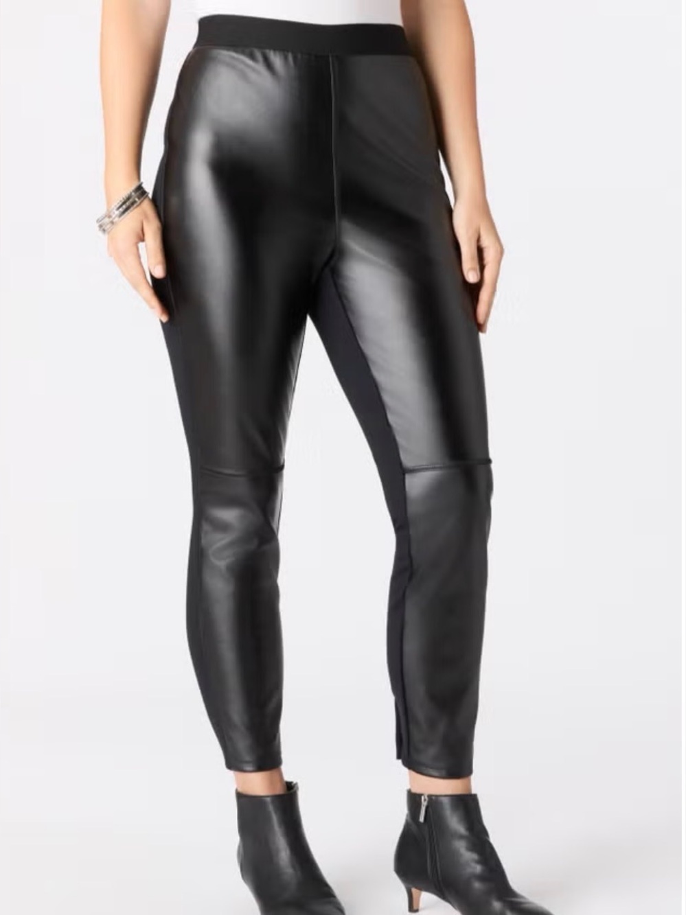DKNY Omaha Leather front/ material back pants
